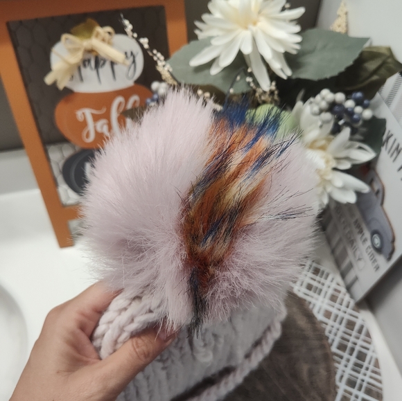 ☃️ EUC Norla Canada Alpaca Wool Blend Chunky Knit Pom Pom Beanie, Pink, OSFA - Picture 9 of 9